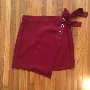 EGGIE Red Wrap Skirt
